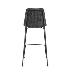Elma Quilted Fabric Counter Stool with Powder-coated Steel Frame for Modern Kitchen Seating