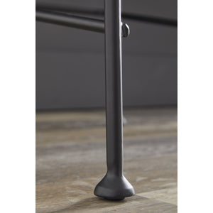 Elma Quilted Fabric Counter Stool with Powder-coated Steel Frame for Modern Kitchen Seating