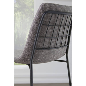Elma Quilted Fabric Counter Stool with Powder-coated Steel Frame for Modern Kitchen Seating
