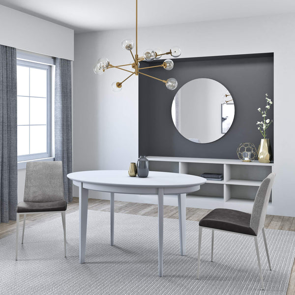 Rasmus Dining Side Chair Set of 2 Woven Back Leatherette Seat Modern Steel Legs