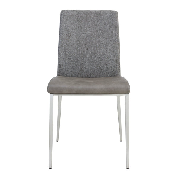 Rasmus Dining Side Chair Set of 2 Woven Back Leatherette Seat Modern Steel Legs