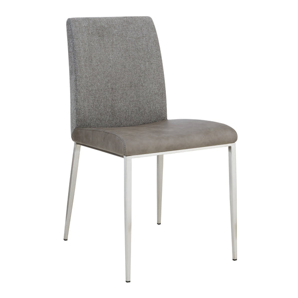 Rasmus Dining Side Chair Set of 2 Woven Back Leatherette Seat Modern Steel Legs