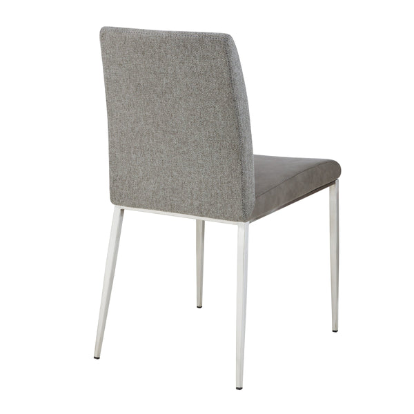Rasmus Dining Side Chair Set of 2 Woven Back Leatherette Seat Modern Steel Legs