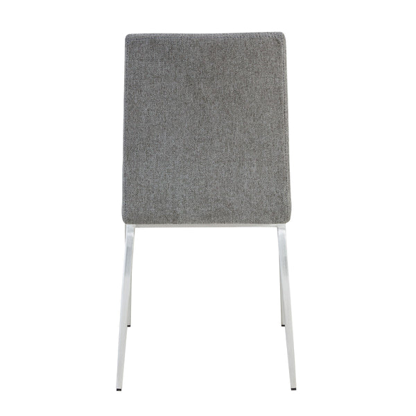 Rasmus Dining Side Chair Set of 2 Woven Back Leatherette Seat Modern Steel Legs