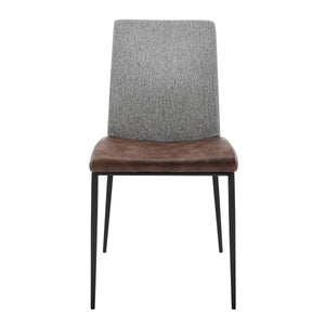 Rasmus Dining Side Chair Set of 2 Woven Back Leatherette Seat Modern Steel Legs