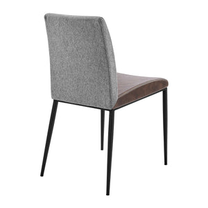 Rasmus Dining Side Chair Set of 2 Woven Back Leatherette Seat Modern Steel Legs