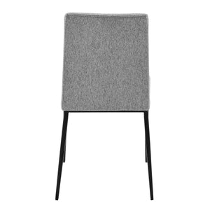 Rasmus Dining Side Chair Set of 2 Woven Back Leatherette Seat Modern Steel Legs