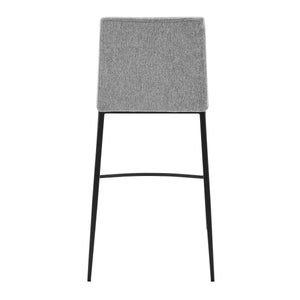 Rasmus Modern Counter Stool Set of 2 with Woven Back and Leatherette Seat Matte Legs