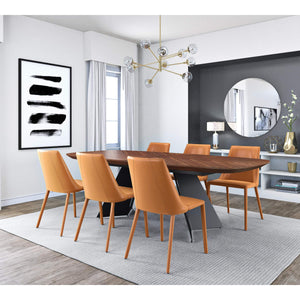 Kalle Leather Upholstered Side Chair Sleek Accent Seating for Modern Dining and Living Spaces