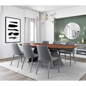 Kalle Leather Upholstered Side Chair Sleek Accent Seating for Modern Dining and Living Spaces