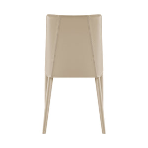 Kalle Leather Upholstered Side Chair Sleek Accent Seating for Modern Dining and Living Spaces
