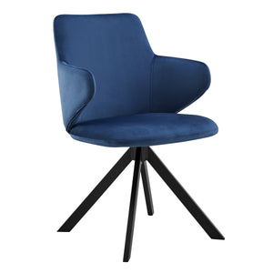 Vigo Velvet Swivel Accent Chair with Black Steel Base for Contemporary Living Spaces