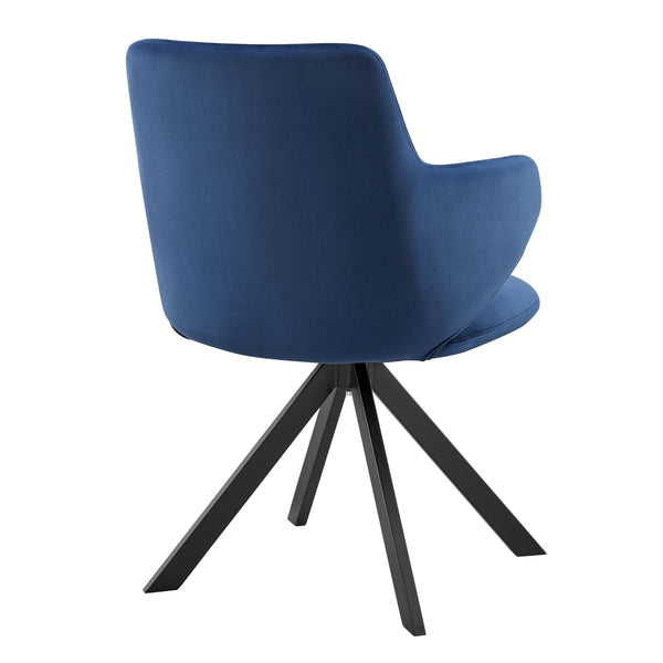 Vigo Velvet Swivel Accent Chair with Black Steel Base for Contemporary Living Spaces