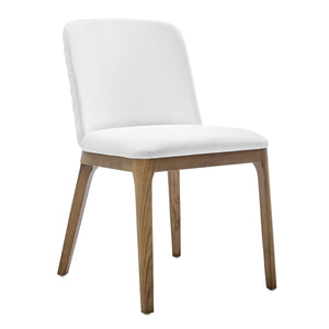 Tilde Diamond Quilted Upholstered Dining Chair Set of 2 with Sleek Walnut Wood Legs