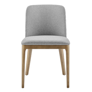 Tilde Diamond Quilted Upholstered Dining Chair Set of 2 with Sleek Walnut Wood Legs