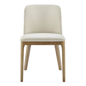 Tilde Diamond Quilted Upholstered Dining Chair Set of 2 with Sleek Walnut Wood Legs