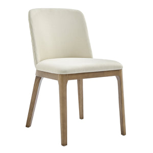 Tilde Diamond Quilted Upholstered Dining Chair Set of 2 with Sleek Walnut Wood Legs