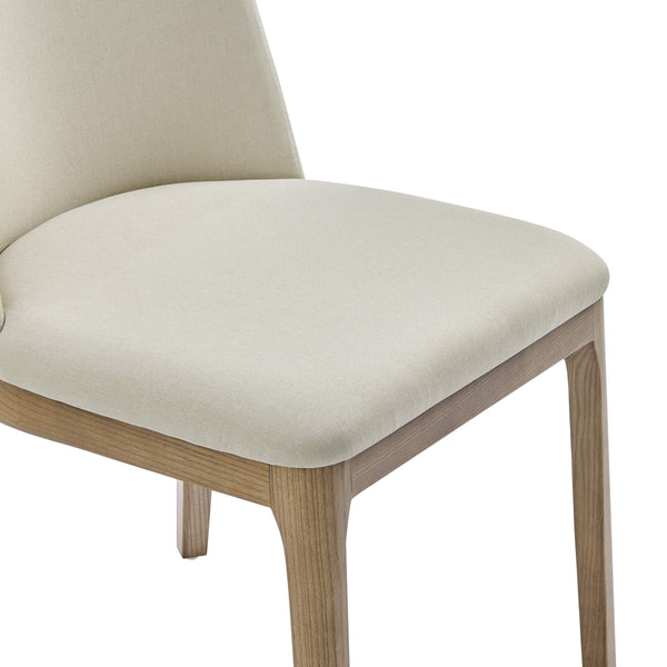 Tilde Diamond Quilted Upholstered Dining Chair Set of 2 with Sleek Walnut Wood Legs