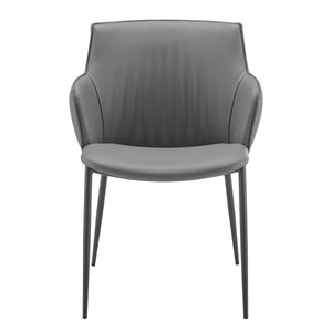 Ronja Contemporary Accent Chair Leatherette Seat Powder Coated Steel Legs Modern Lounge Seating