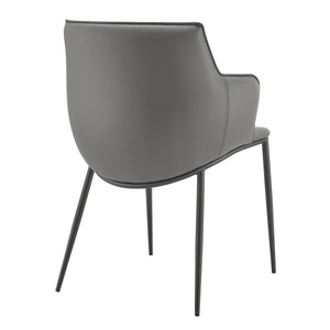 Ronja Contemporary Accent Chair Leatherette Seat Powder Coated Steel Legs Modern Lounge Seating