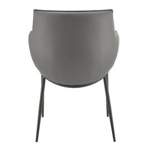 Ronja Contemporary Accent Chair Leatherette Seat Powder Coated Steel Legs Modern Lounge Seating
