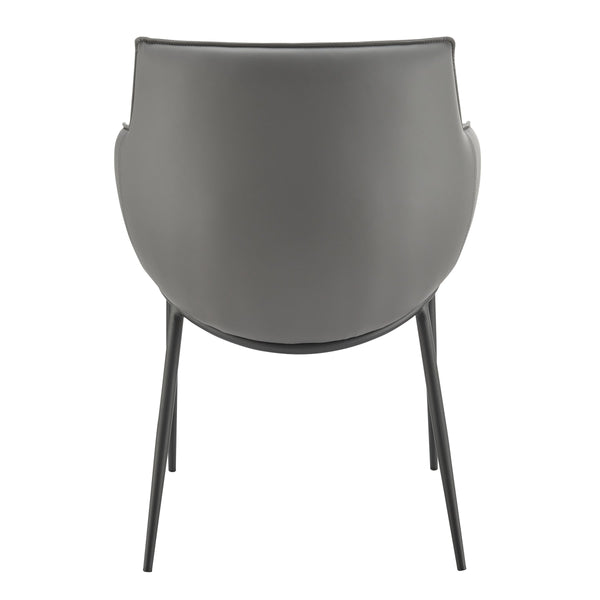Ronja Contemporary Accent Chair Leatherette Seat Powder Coated Steel Legs Modern Lounge Seating