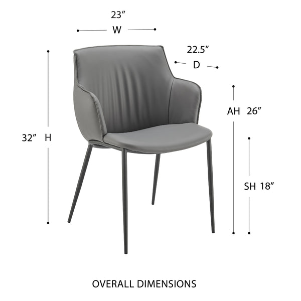 Ronja Contemporary Accent Chair Leatherette Seat Powder Coated Steel Legs Modern Lounge Seating