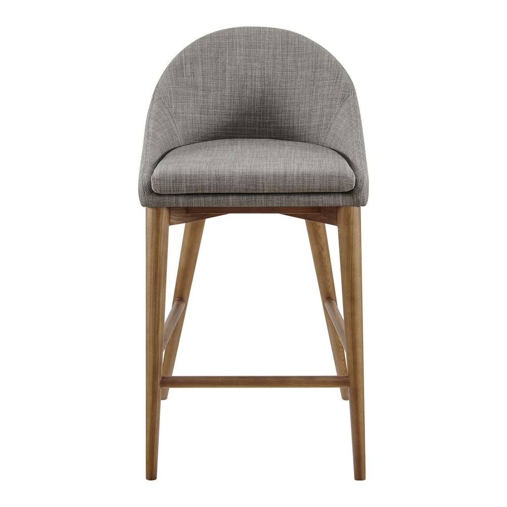 EE Test Vendor Baruch Upholstered Counter Stool with Solid Wood Base for Modern Club Style Dining Seating Dark Gray EETEST-38677DKGRY