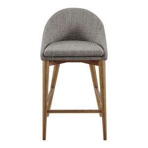 EE Test Vendor Baruch Upholstered Counter Stool with Solid Wood Base for Modern Club Style Dining Seating Dark Gray EETEST-38677DKGRY