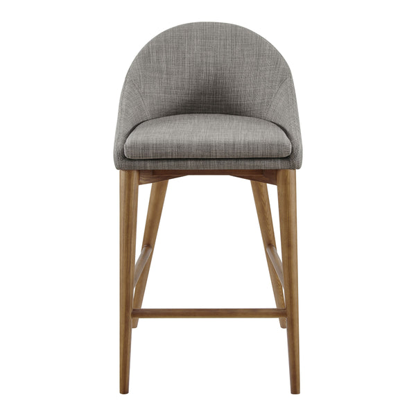 EE Test Vendor Baruch Upholstered Counter Stool with Solid Wood Base for Modern Club Style Dining Seating Dark Gray EETEST-38677DKGRY