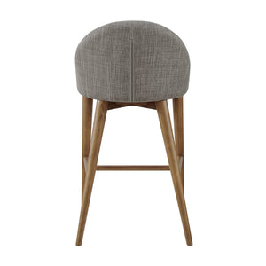 Baruch Upholstered Counter Stool with Solid Wood Base for Modern Club Style Dining Seating