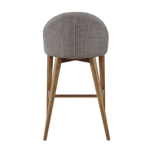 Baruch Upholstered Counter Stool with Solid Wood Base for Modern Club Style Dining Seating