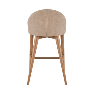 Baruch Upholstered Counter Stool with Solid Wood Base for Modern Club Style Dining Seating