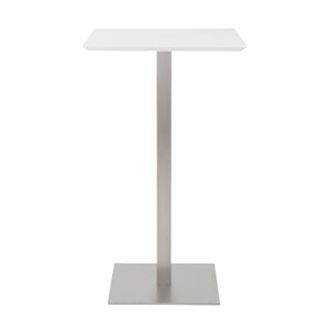 EE Test Vendor Elodie Modern Bar Height Table with Steel I-beam Base and Sleek Matte Top EETEST-38780MTWHT-KIT