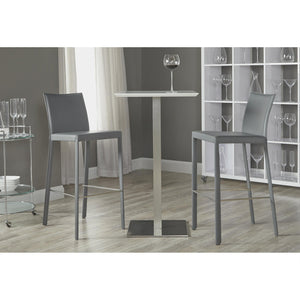 Elodie Modern Bar Height Table with Steel I-beam Base and Sleek Matte Top