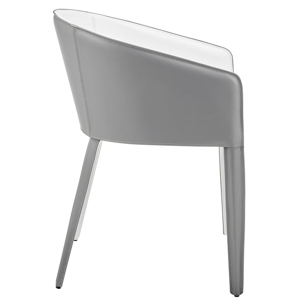 Pallas Armchair Upholstered Leather with Powder Coated Steel Frame for Modern Lounge Seating