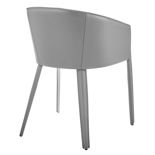 Pallas Armchair Upholstered Leather with Powder Coated Steel Frame for Modern Lounge Seating