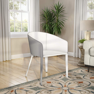Pallas Armchair Upholstered Leather with Powder Coated Steel Frame for Modern Lounge Seating
