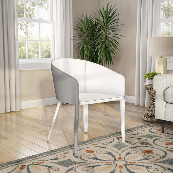Pallas Armchair Upholstered Leather with Powder Coated Steel Frame for Modern Lounge Seating