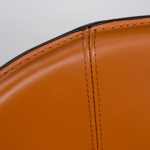 Pallas Armchair Upholstered Leather with Powder Coated Steel Frame for Modern Lounge Seating