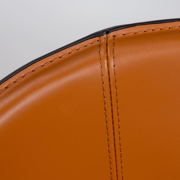 Pallas Armchair Upholstered Leather with Powder Coated Steel Frame for Modern Lounge Seating