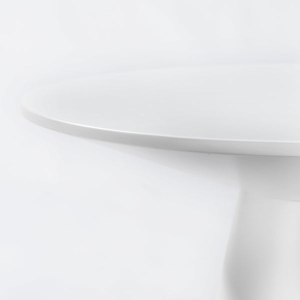 Wesley 24 Inch Round Side Table with Sleek Veneer Finish for Modern Living Room Accent Decor