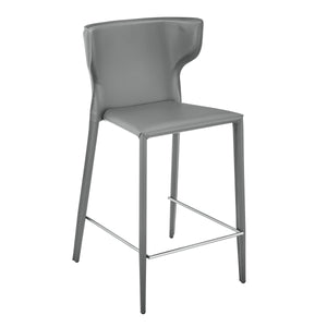 Divinia Upholstered Counter Stools with Steel Frame for Kitchen or Dining Room Set of 2