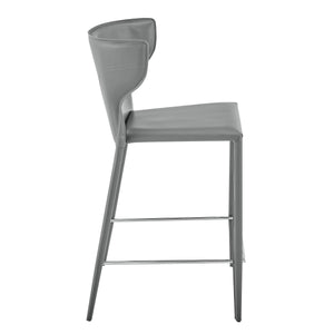 Divinia Upholstered Counter Stools with Steel Frame for Kitchen or Dining Room Set of 2