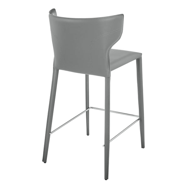 Divinia Upholstered Counter Stools with Steel Frame for Kitchen or Dining Room Set of 2