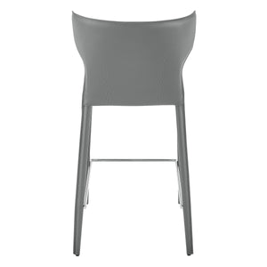 Divinia Upholstered Counter Stools with Steel Frame for Kitchen or Dining Room Set of 2