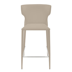Divinia Upholstered Counter Stools with Steel Frame for Kitchen or Dining Room Set of 2