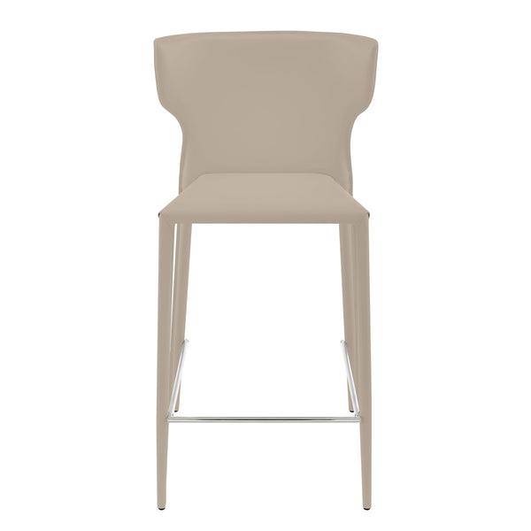 Divinia Upholstered Counter Stools with Steel Frame for Kitchen or Dining Room Set of 2