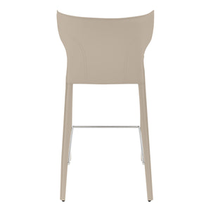 Divinia Upholstered Counter Stools with Steel Frame for Kitchen or Dining Room Set of 2