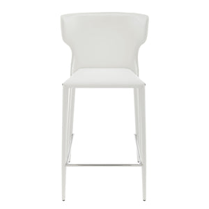 Divinia Upholstered Counter Stools with Steel Frame for Kitchen or Dining Room Set of 2